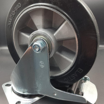 Еластичне Колесо поворотне з гальмом 200 мм Німеччина