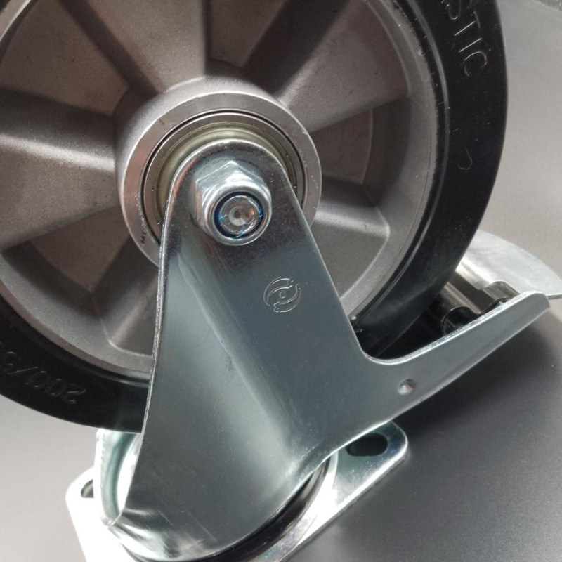 Еластичне Колесо поворотне з гальмом 200 мм Німеччина
