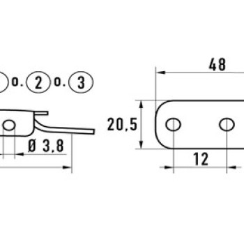Засувка оцинкована 2/55/60 (154 х 36 мм)