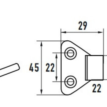 Засувка оцинкована 703 L (174-193 х 45 мм)