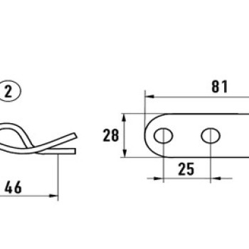 Засувка оцинкована 2/100 (204 х 43 мм)