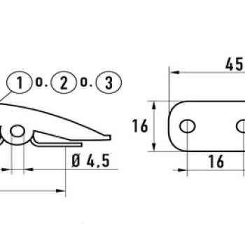 Засувка неіржавка 3/70 A2 AISI 305 (131 х 30 мм)