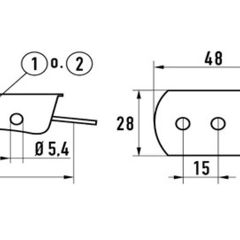 Засувка нержавіюча 4/80F A2 AISI 305 (170 х 48 мм)