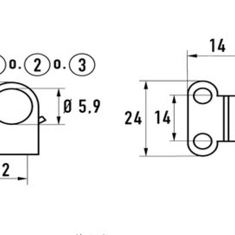 Засувка нержавійка 42 PC A2 AISI 305 (62 х 24 мм)