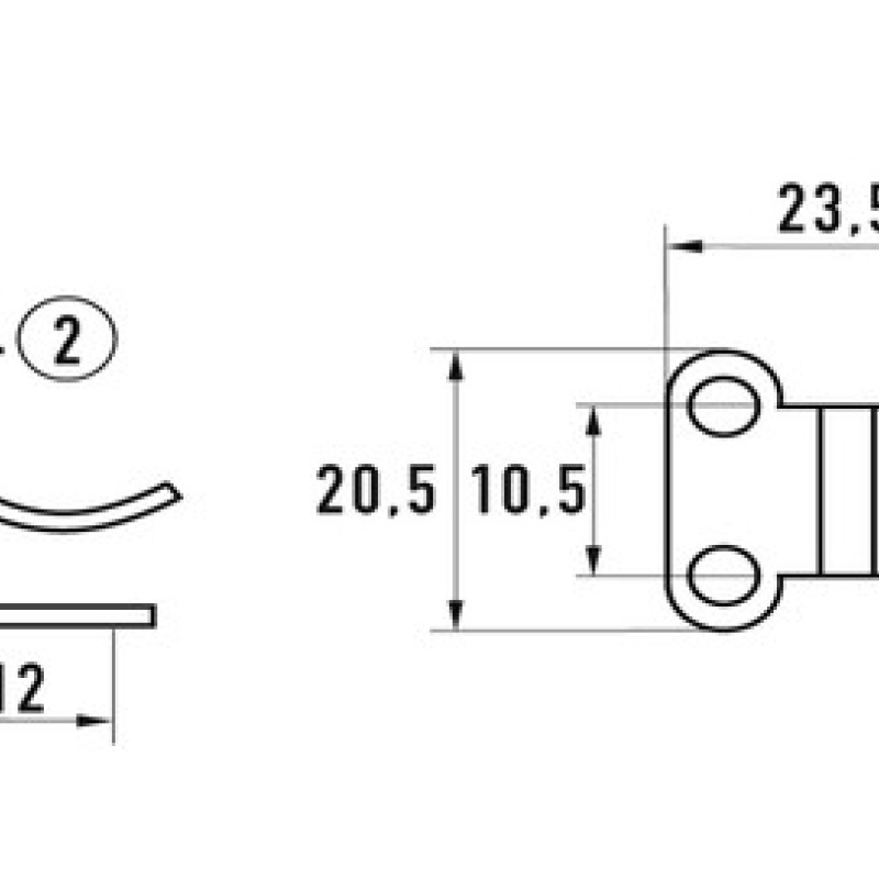 Засувка нержавіюча 42 SP A2 AISI 305 (80,5 х 22 мм)