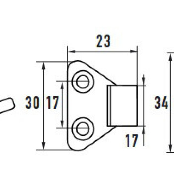 Засувка із нержавіючої сталі 702 S А4 AISI 316 (120-143 x 33 мм)
