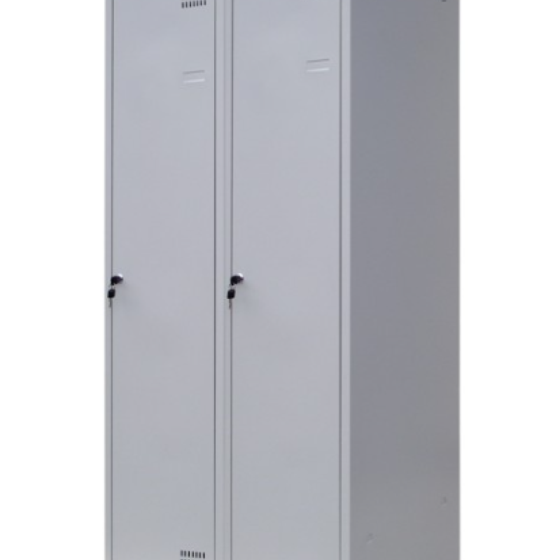 Шафа для одягу 1800х600х500 мм металева двокамерна, однорівнева (без пдв)