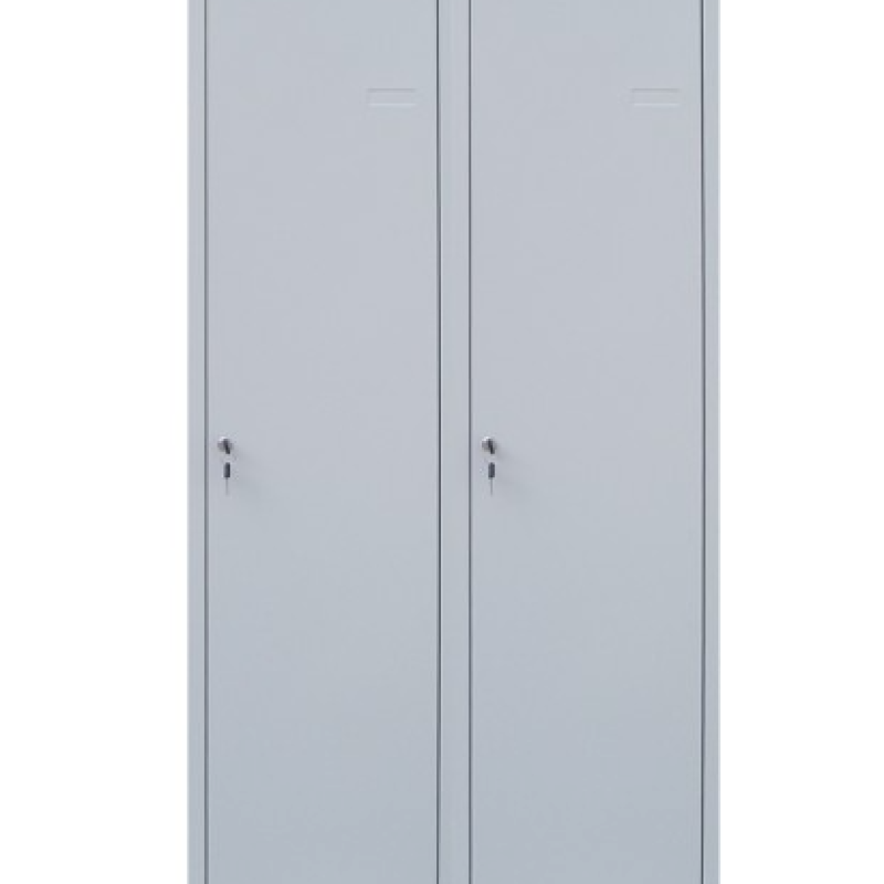 Шафа для одягу 1800х600х500 мм металева двокамерна, однорівнева (без пдв)