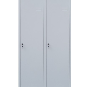 Шафа для одягу (1800х800х500 мм) металева двокамерна, однорівнева, без пдв