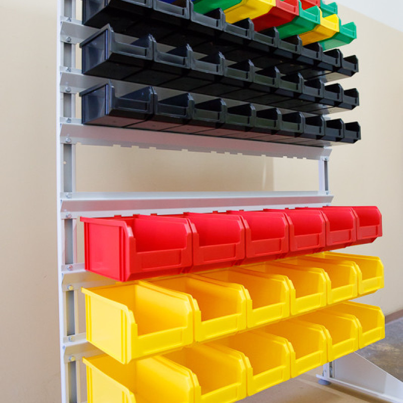 Стійка однобічного стелажу для метизів 1800 мм без ящиків і поперечок