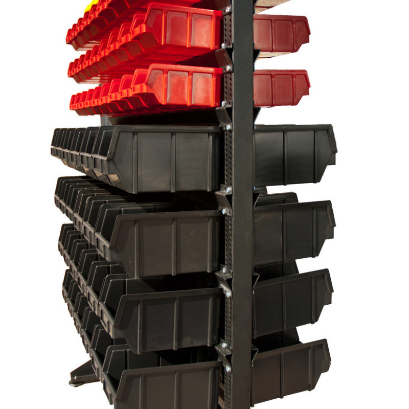 Стійка двостороннього стелажа для метизів 1800 мм без ящиків і поперечин