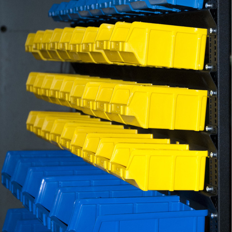 Ящик 703 ПРЕМІУМ 100х100х50 мм для зберігання метизів синій