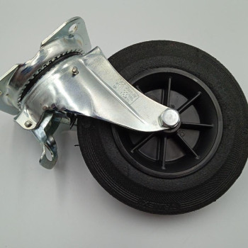 Колеса поворотні з гальмом 200 мм (поліпропілен/гума)