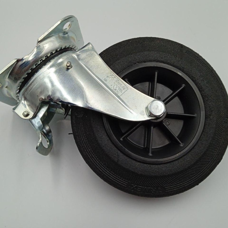 Колеса поворотні з гальмом 200 мм (поліпропілен/гума)