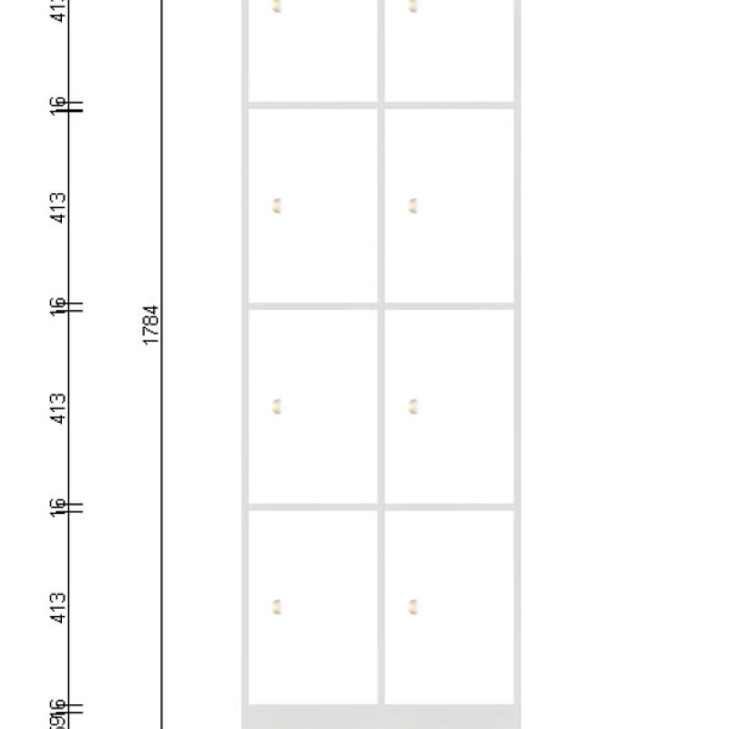 Шафа ячкового з ДСП на 8 комірок