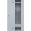 Шафа для одягу металева двокамерна з перегородкою. Ширина 800 мм (без пдв)