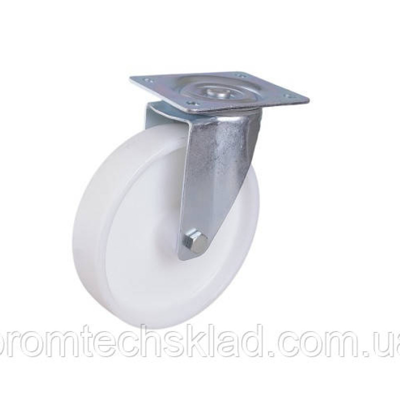 Колесо поворотне з підшипником ковзання 125 мм, поліпропілен (180 кг навантаження)