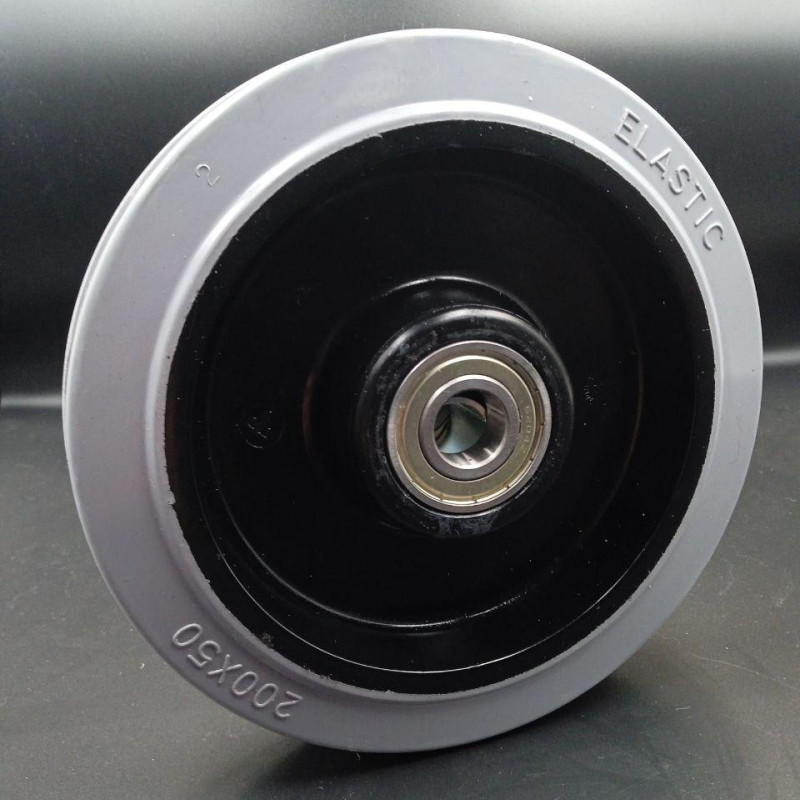 Колесо еластична гума/поліамід 200 мм, підшипник кульковий