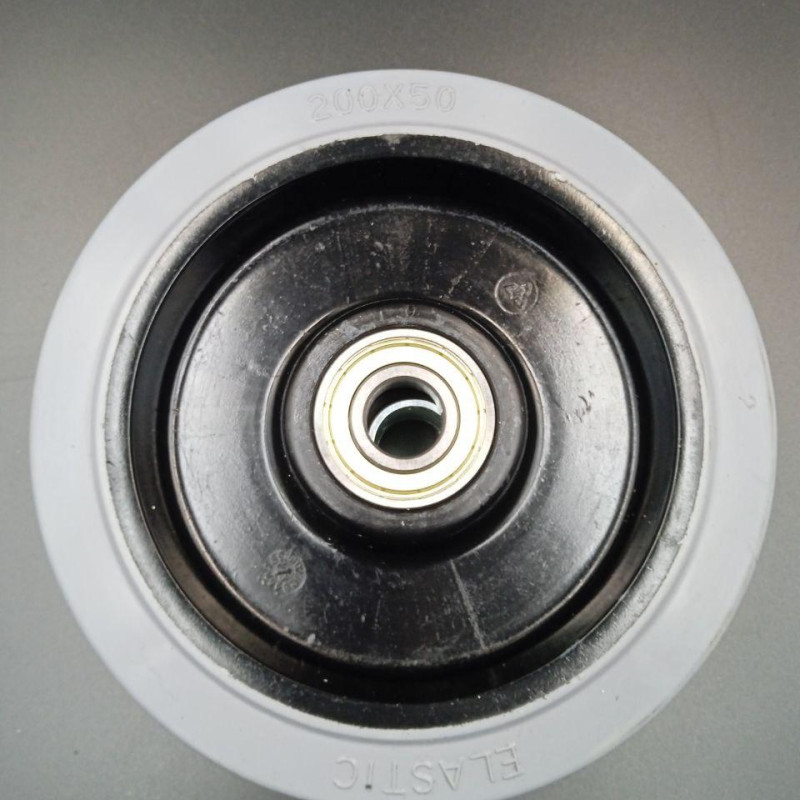 Колесо еластична гума/поліамід 200 мм, підшипник кульковий