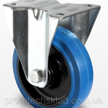 Колесо неповоротне з кульковим підшипником 160 мм, еластична гума/поліамід
