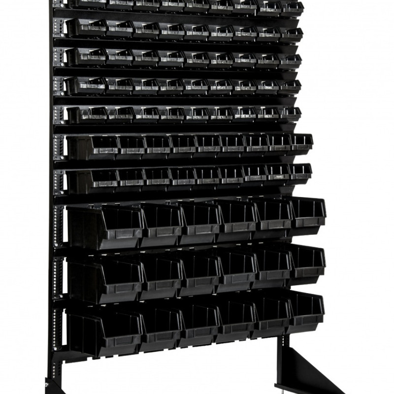 Стелаж складський 1500 мм з лотками для метизів