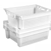 Ящик пластиковий 600х400х200 білий перфорований