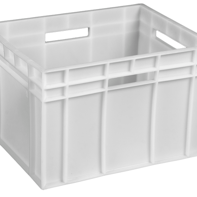 Ящик пластиковий 433*347*283 білий суцільний