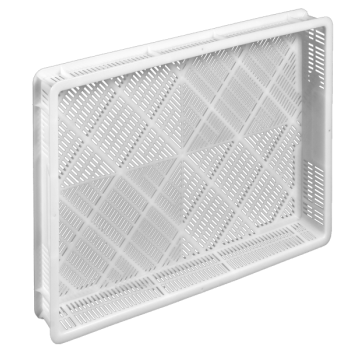 Ящик 600х400х70 пластиковий перфорований білий