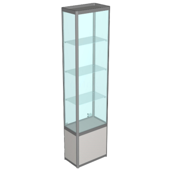 Вітрина профільна, задня стінка скло