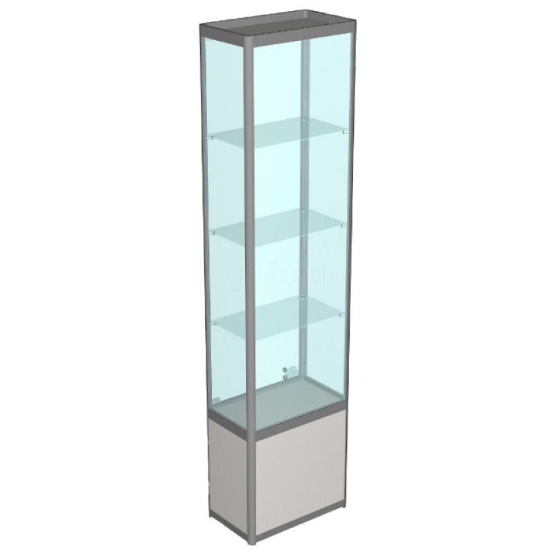 Вітрина профільна, задня стінка скло