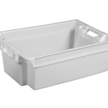 Ящик пластиковий 600х400х200 цілісний білий
