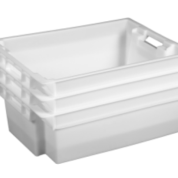 Ящик пластиковий 600х400х200 цілісний білий