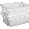 Ящик пластиковий 600х400х200 цілісний білий