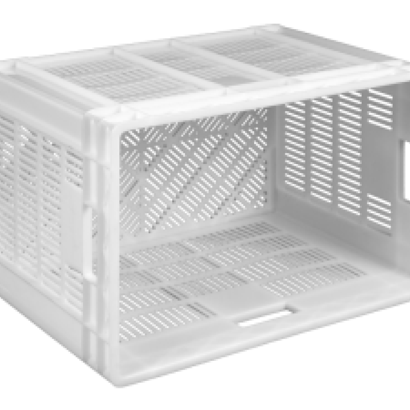 Ящик пластиковий 600*400*420 білий, дно перф.