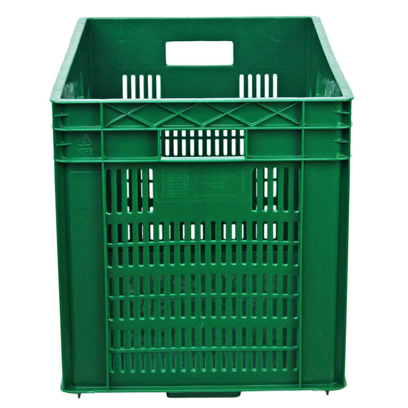 Ящик пластиковий 600*400*420 ЖОВТИЙ (дно перф.)