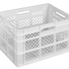 Ящик пластиковий 600*400*350 білий перфорований, дно суцільне