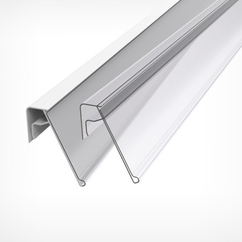 KE39 Цінникотримач для кріплення на кошики з металевих прутів, 1м