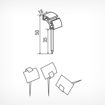 Цінникотримач-голка MINISTICK білий