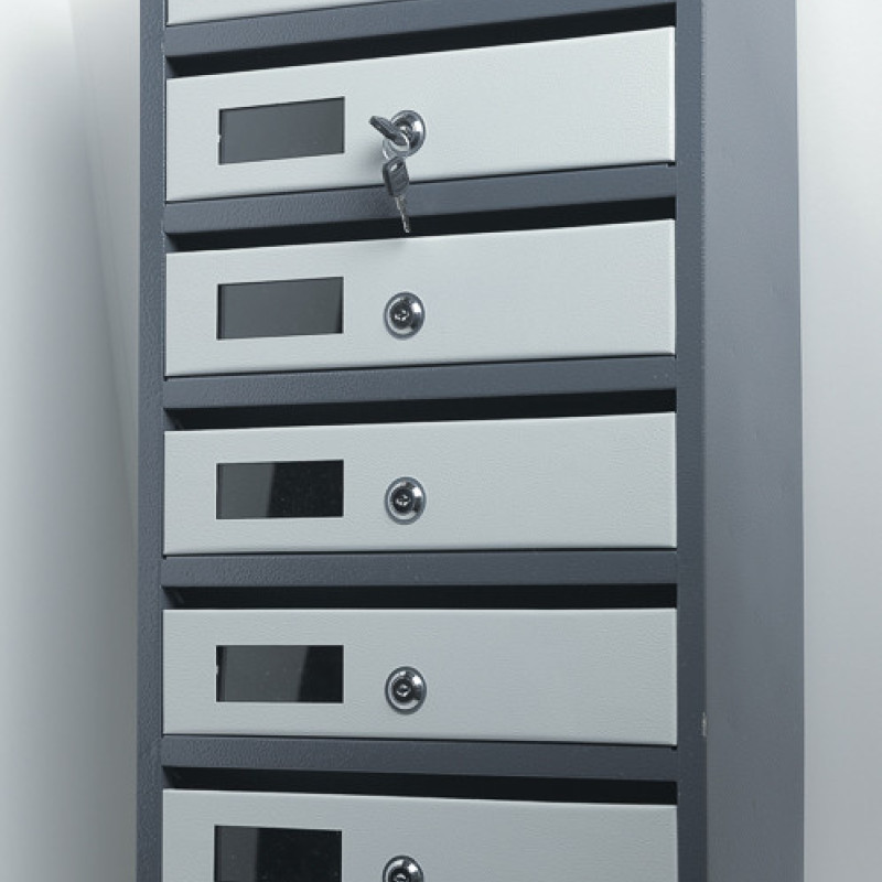 Поштова скринька на 5 квартир із задньою стінкою