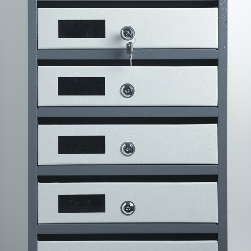 Поштова скринька на 5 квартир із задньою стінкою