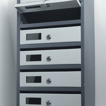 Скринька поштова на 7 квартир із задньою стінкою