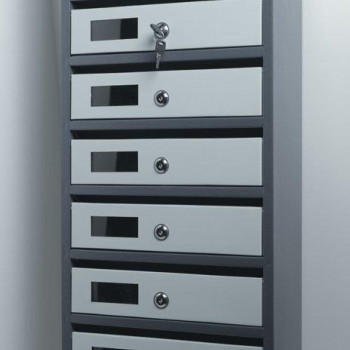 Скринька поштова на 9 квартир із задньою стінкою