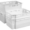 Ящик пластиковий білий 600х400х270 мм