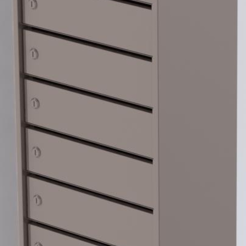 Ящики антивандальні поштові від 5 до 10 квартир із задньою стінкою