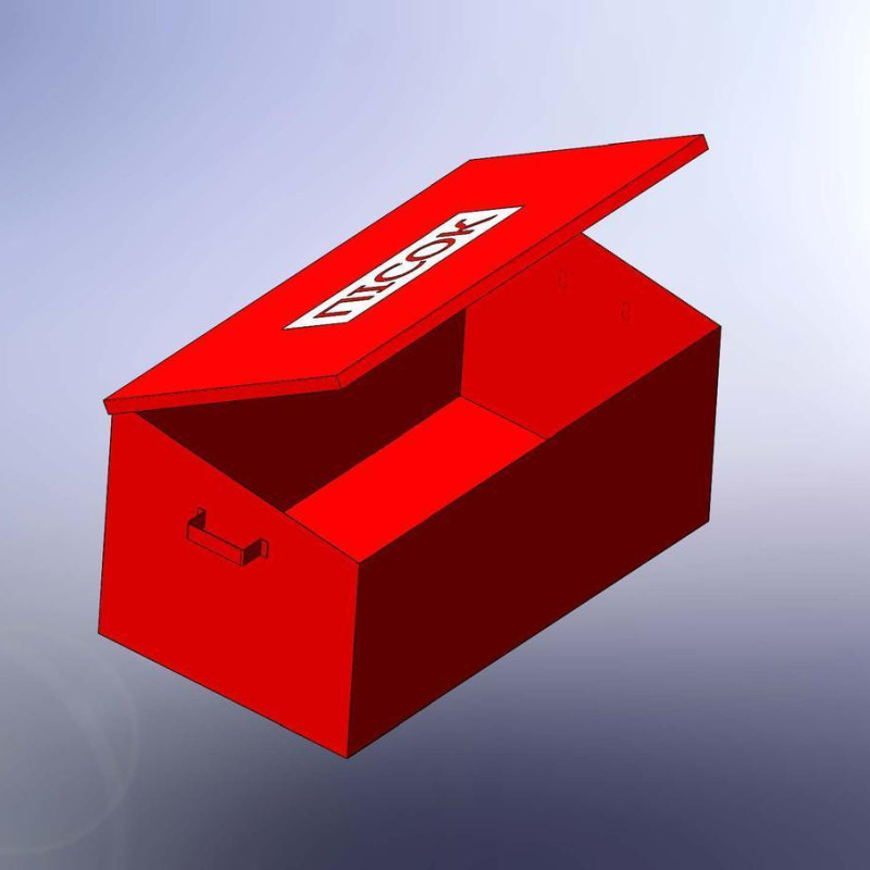 Ящик пожежний для піску 600x1220x680 мм (0,5 м3)