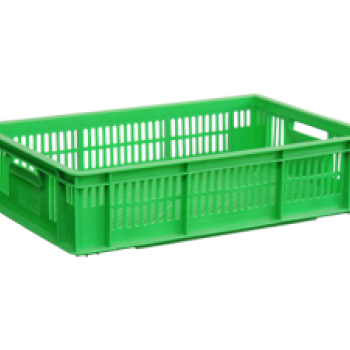 Ящик пластиковий 600х400х140 зелений вторинний