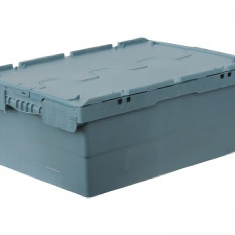 Ящик пластиковий з кришкою  600х400х240 первинний N6423-ALC