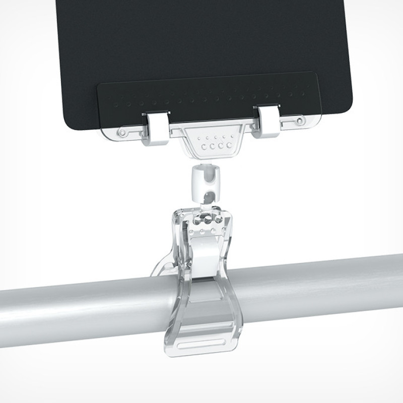 Цінникотримач на прищіпці з широким зажимом FX-CLAMP 0, Прозорий