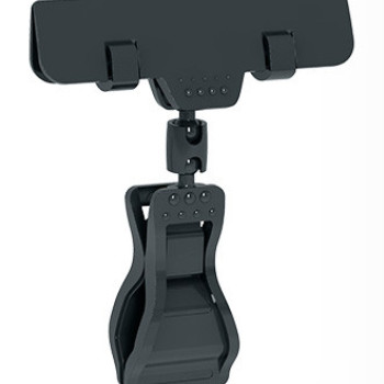 Цінникотримач на прищіпці з широким зажимом FX-CLAMP 0, Прозорий Чорний, 0