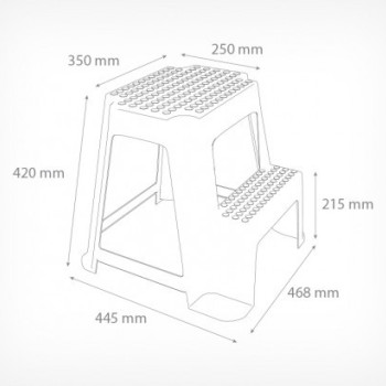 Табурет-стрем'янка з пластику LADDER-ST